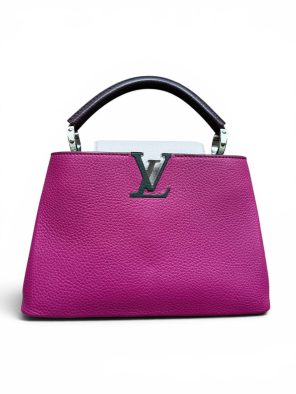 Pre-Owned Louis Vuitton Pink Capucines MM Taurillon Leather