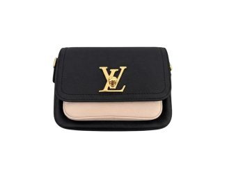 Pre-Owned Louis Vuitton Lockme Tender Shoulder Bag Black Leather