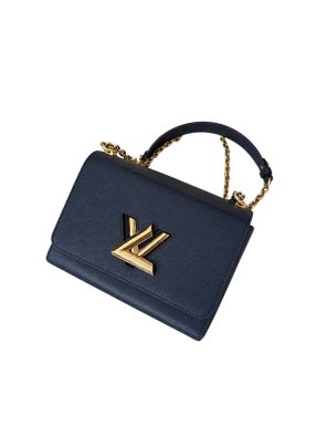 Pre-Owned Louis Vuitton Epi Leather Twist MM Shoulder Bag – Blue – Excellent Condition